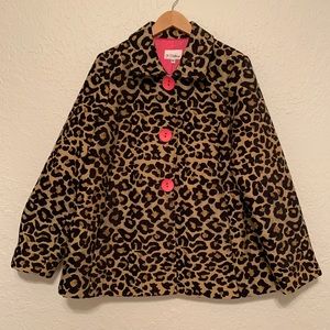 3 SISTERS Leopard Print Swing Coat
